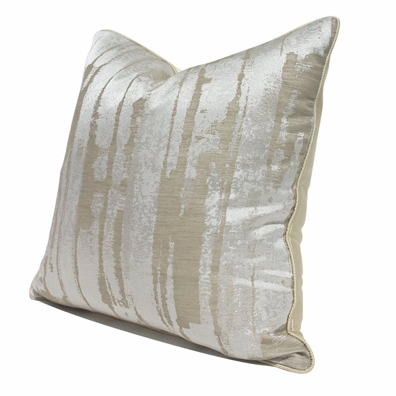 Modern Abstract Beige Throw Cushion