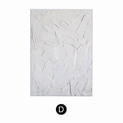 Modern Abstract White Oil Painting
