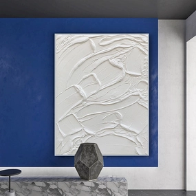 Modern Abstract White Oil Paintingnordic style wall decor