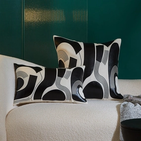 Modern Applique Leather Black and White Throw Cushionhome decoration ,modern home decor 