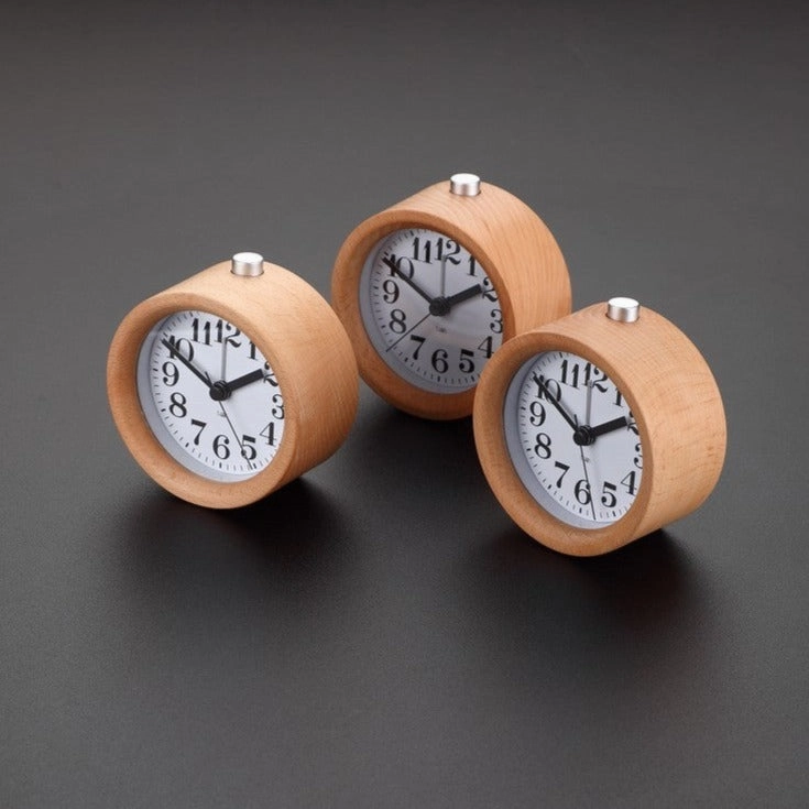 Modern Classic Alarm Clock with Beech Wood Frame