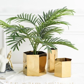 Modern Geometric Brass Plant Pothome decoration ,modern home decor 