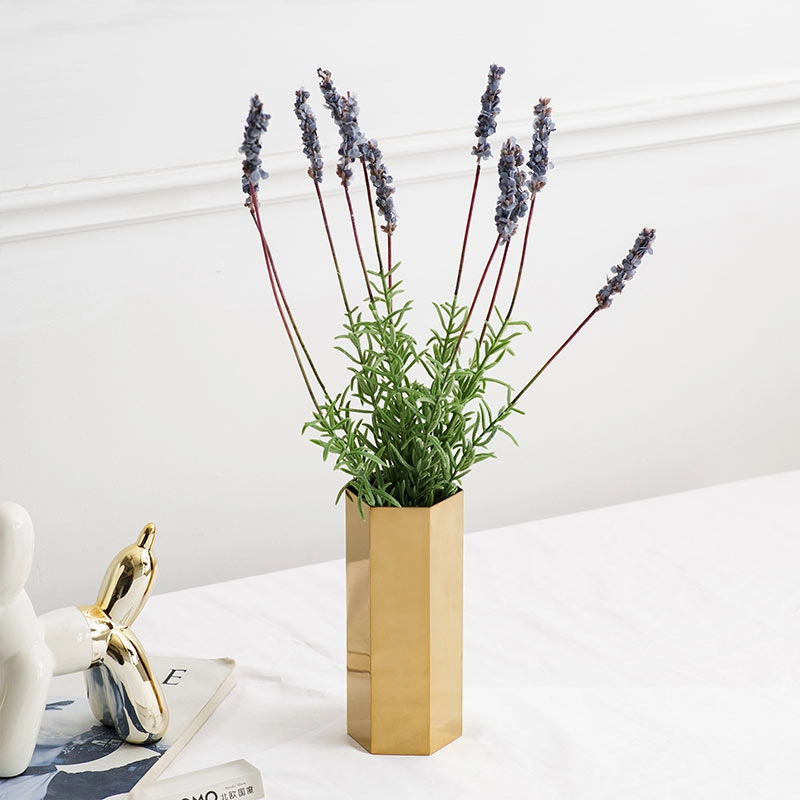 Modern Geometric Brass Plant Pot