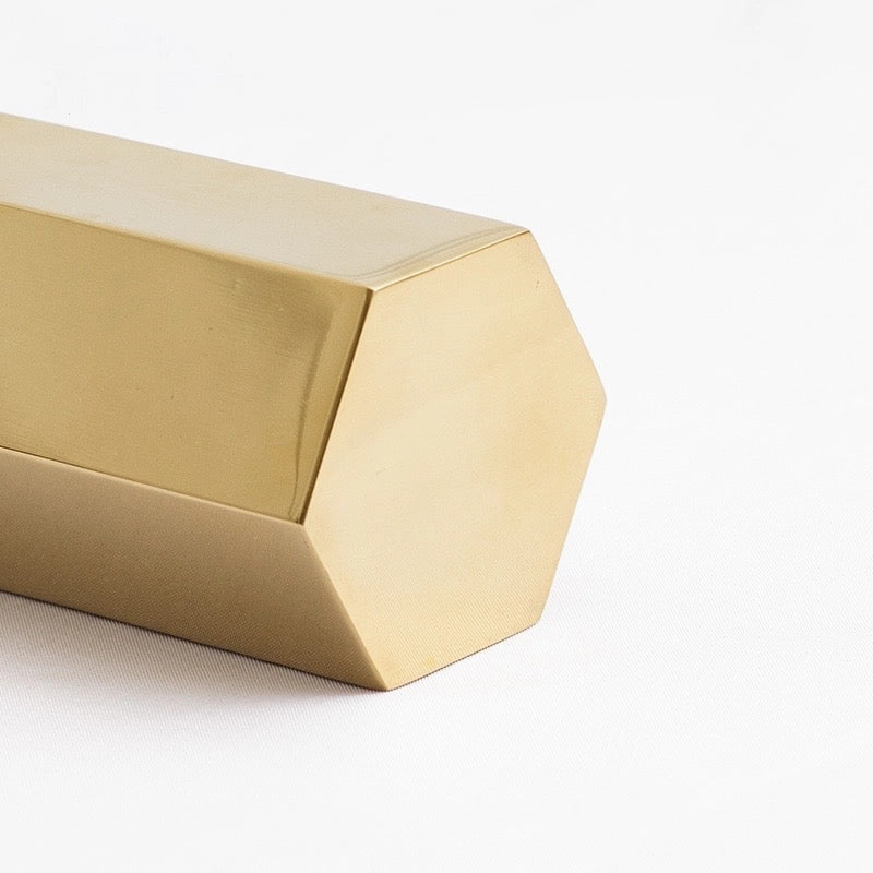 Modern Geometric Brass Plant Pot