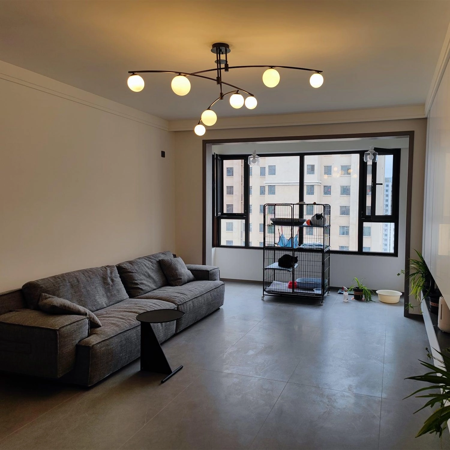 Modern Long Arm Chandelier