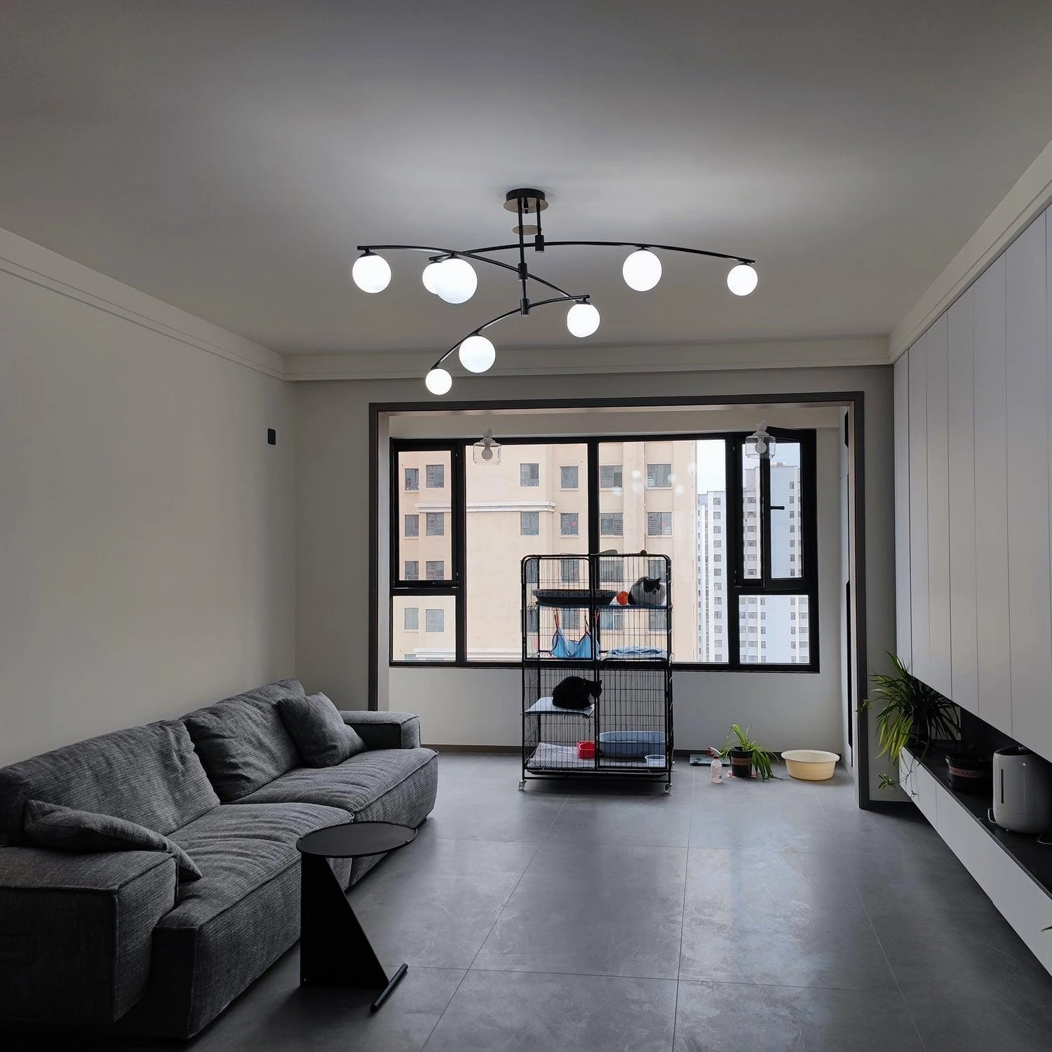 Modern Long Arm Chandelier