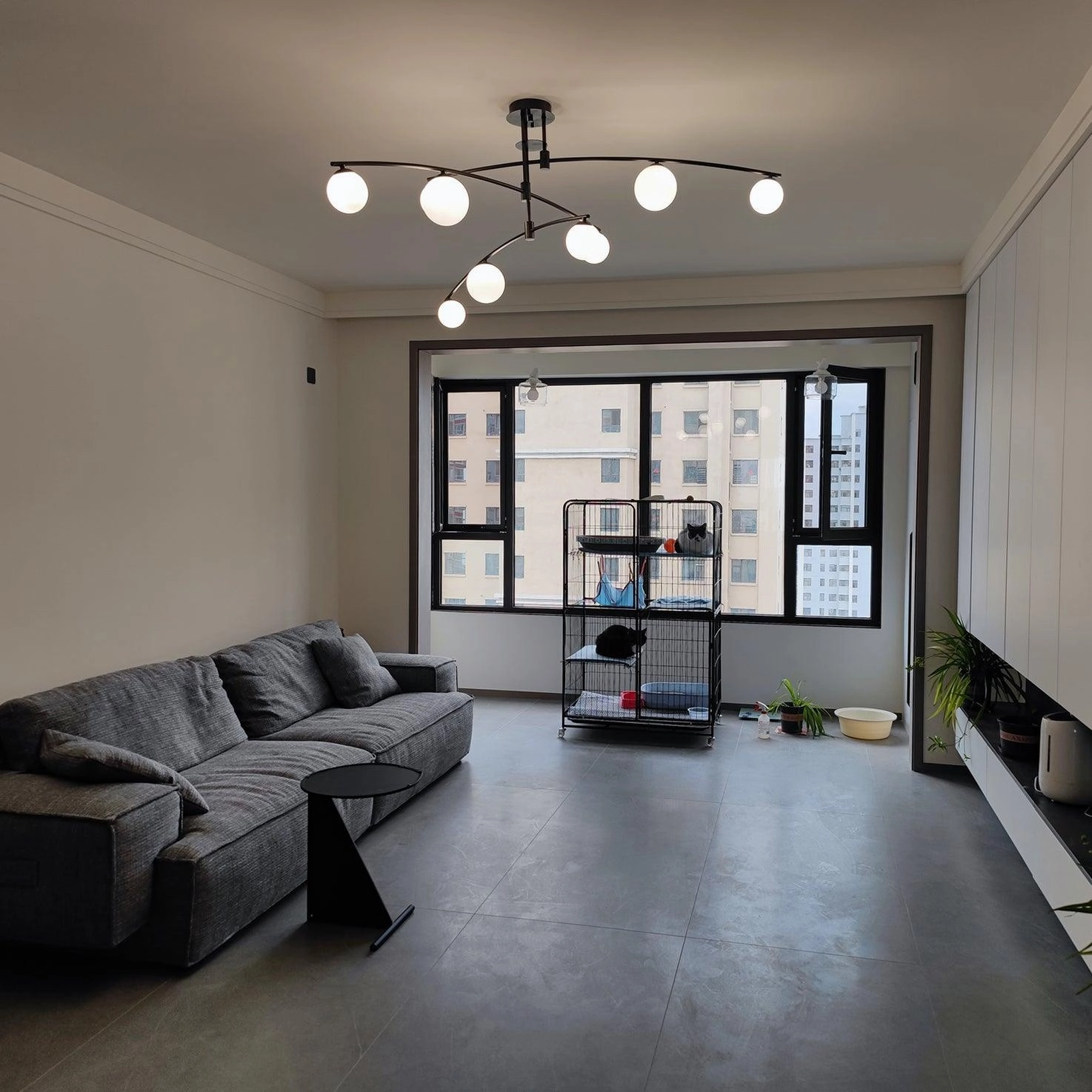 Modern Long Arm Chandelier