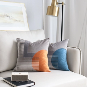 Modern Steel Blue and Gray Throw Cushionhome decoration ,modern home decor 