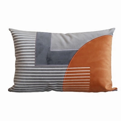 Modern Steel Blue and Gray Throw Cushion