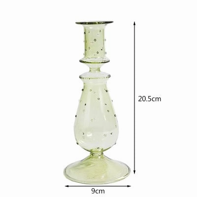 Modern Vintage Glass Candlestick Holders