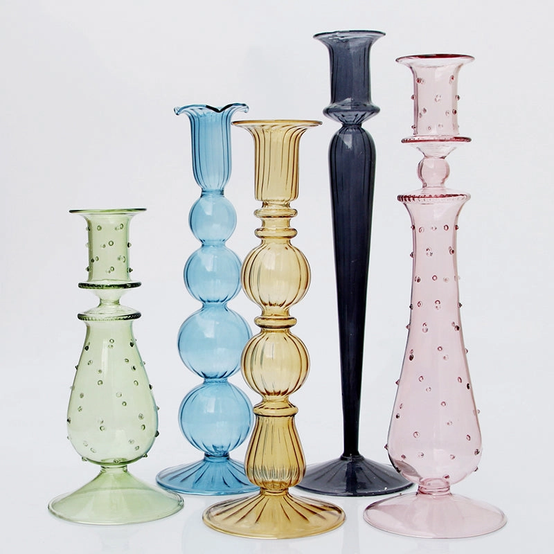 Modern Vintage Glass Candlestick Holdershome decoration ,modern home decor 