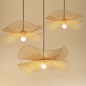 Modern Wicker Lotus Leaf Ceiling Lighttable lamp,smart table lamp