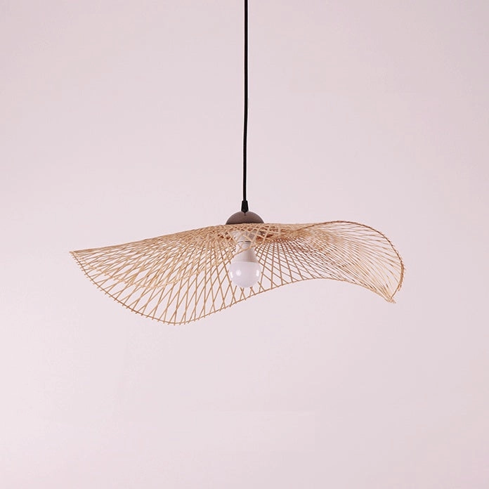 Modern Wicker Lotus Leaf Ceiling Light