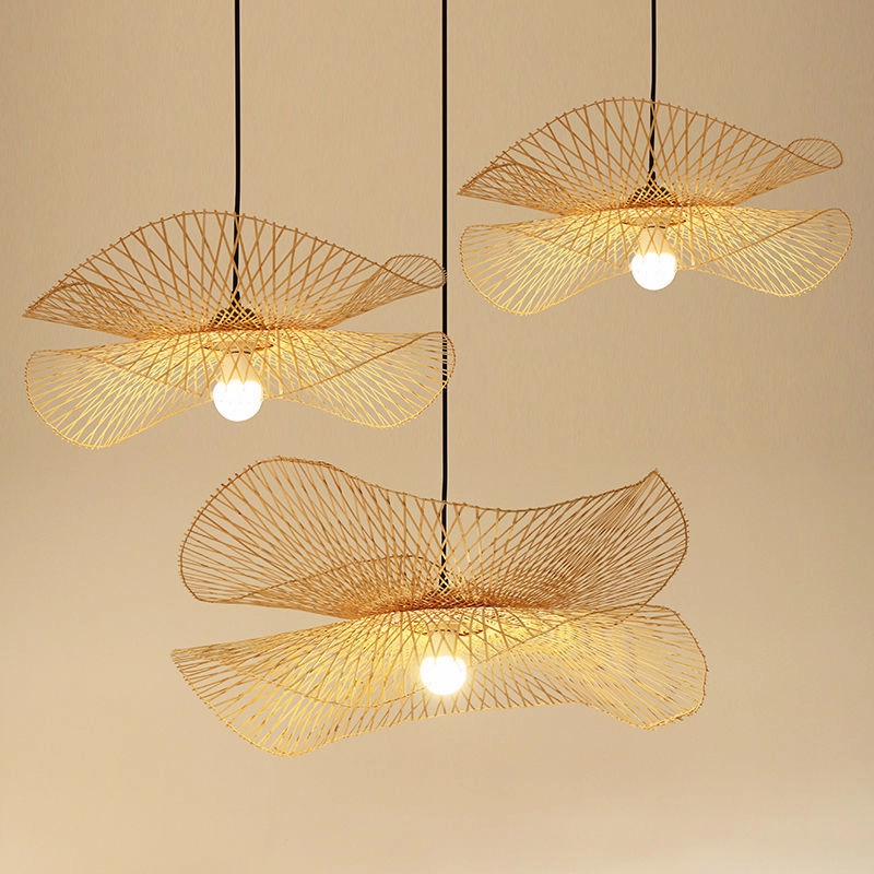 Modern Wicker Lotus Leaf Ceiling Lighttable lamp,smart table lamp