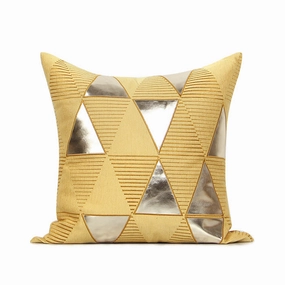 Modern Yellow and Gold Throw Cushionhome decoration ,modern home decor 