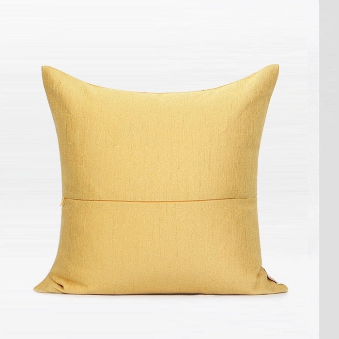 Modern Yellow and Gold Throw Cushion