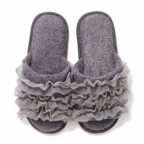 Moist Knit Frill Room Shoes Graybedding sets ,throw blankets 