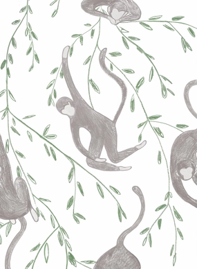 Monkey Business, Wallpapernordic minimalist wallpaper