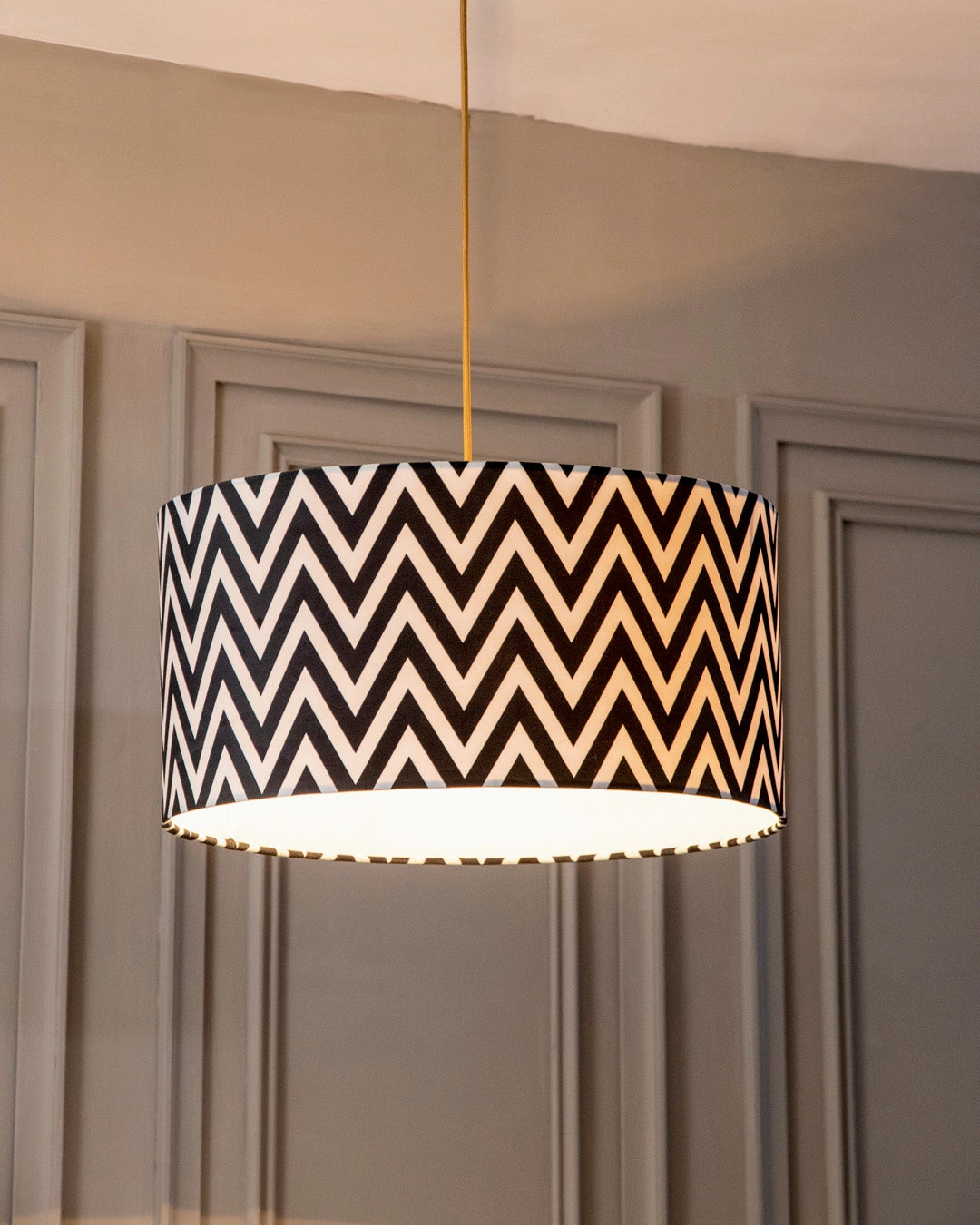 Monochrome Wave Drum Shade Pendant Lightmodern wall lamp,smart wall lamp
