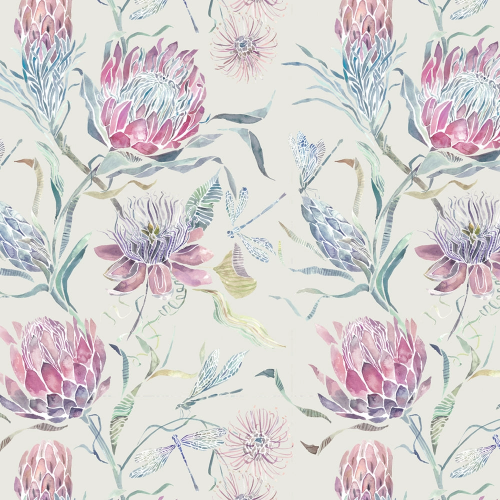 Moorehaven Printed Cotton Made to Measure Roman Blinds Loganberry