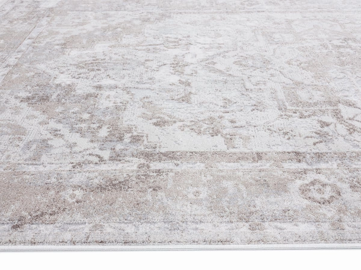Morgan Beige and Brown Transitional Distressed Medallion Runner Rug *NO RETURNS UNLESS FAULTY