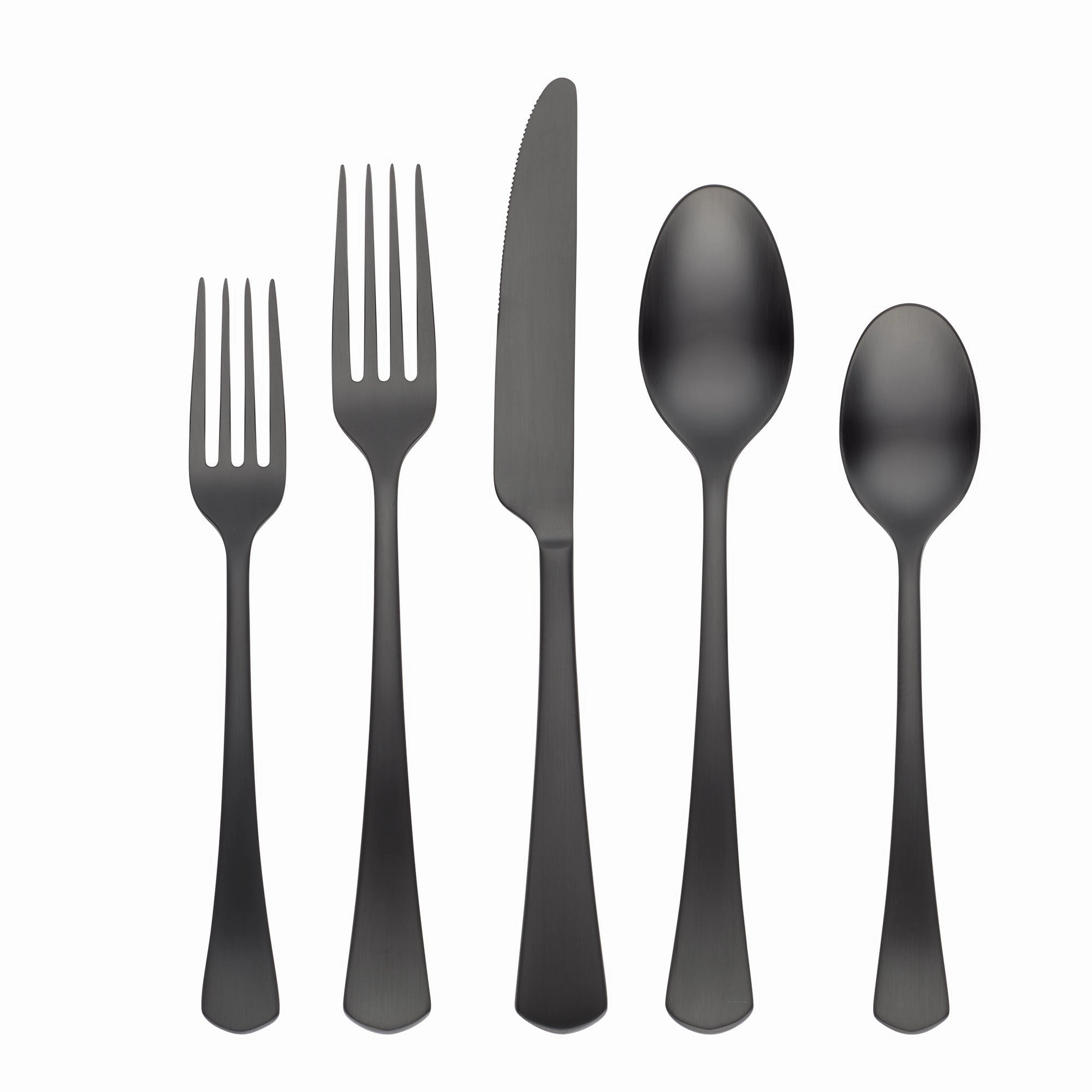 Morgan Black Satin 20 Piece Flatware Seteco-friendly bamboo fiber tableware set 