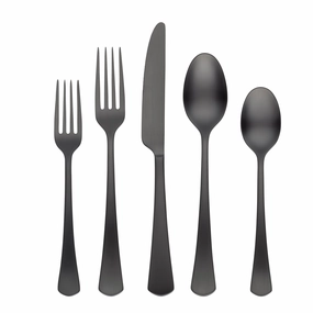 Morgan Black Satin 20 Piece Flatware Seteco-friendly bamboo fiber tableware set 