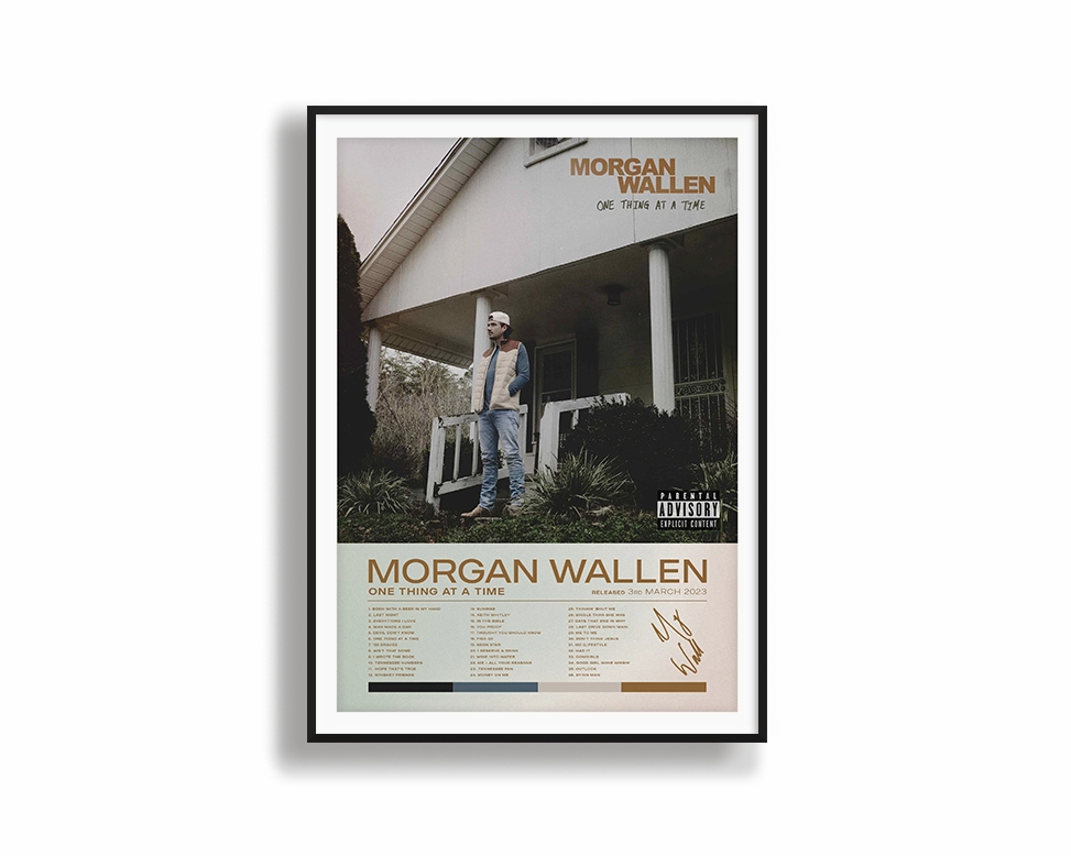 Morgan Wallen One Thing at a Time Album Artmodern abstract painting decor