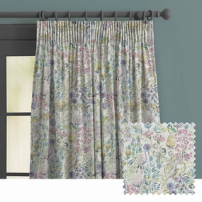 Morning Chorus Printed Made to Measure Curtains Creambedding sets ,throw blankets 