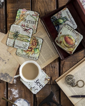 Morning Sunshine Metal Coasters - Set of 6modern kitchen decor ,kitchen dinner set ,dinnerware 