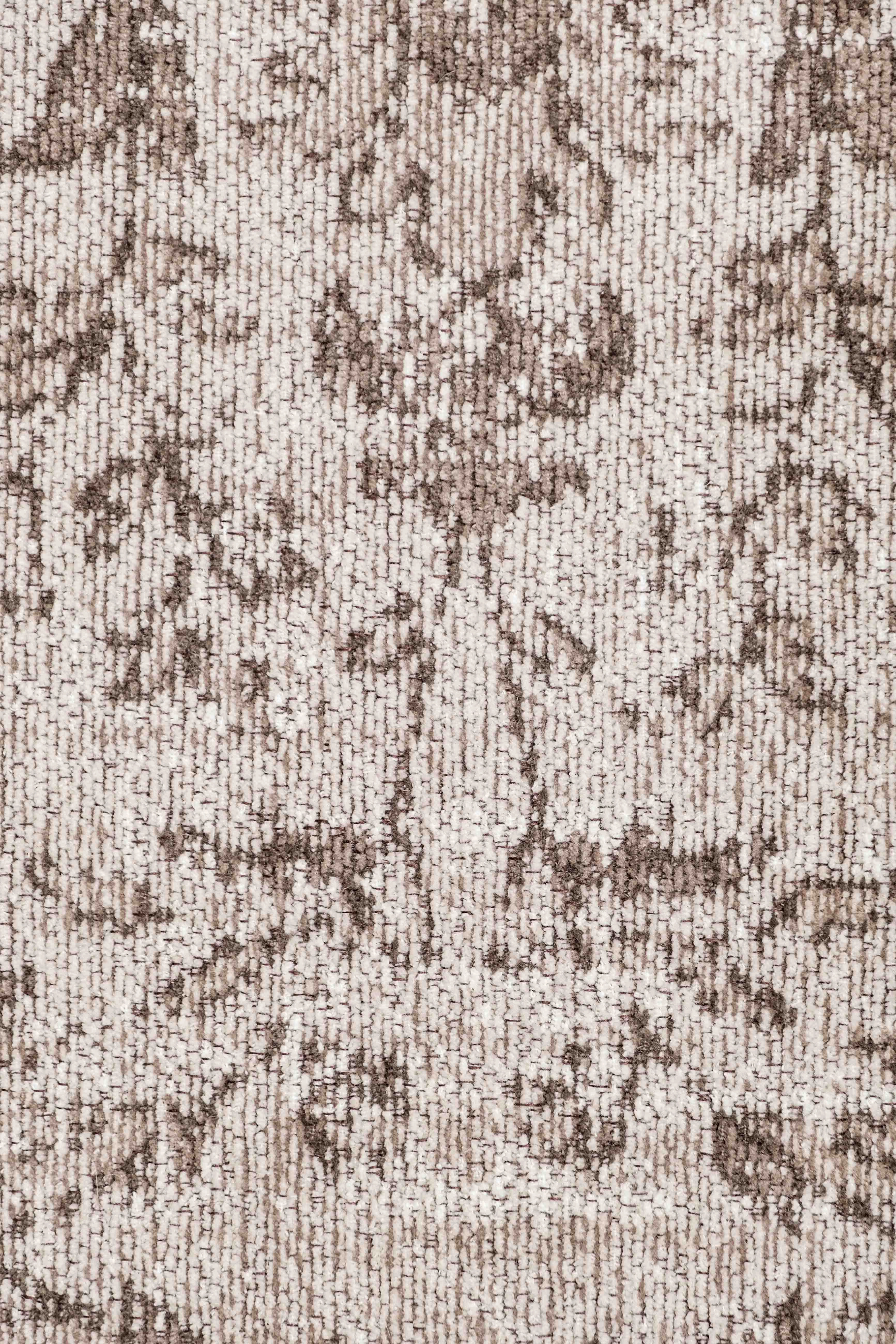 Moselle Beige and Brown Floral Distressed Runner Rug