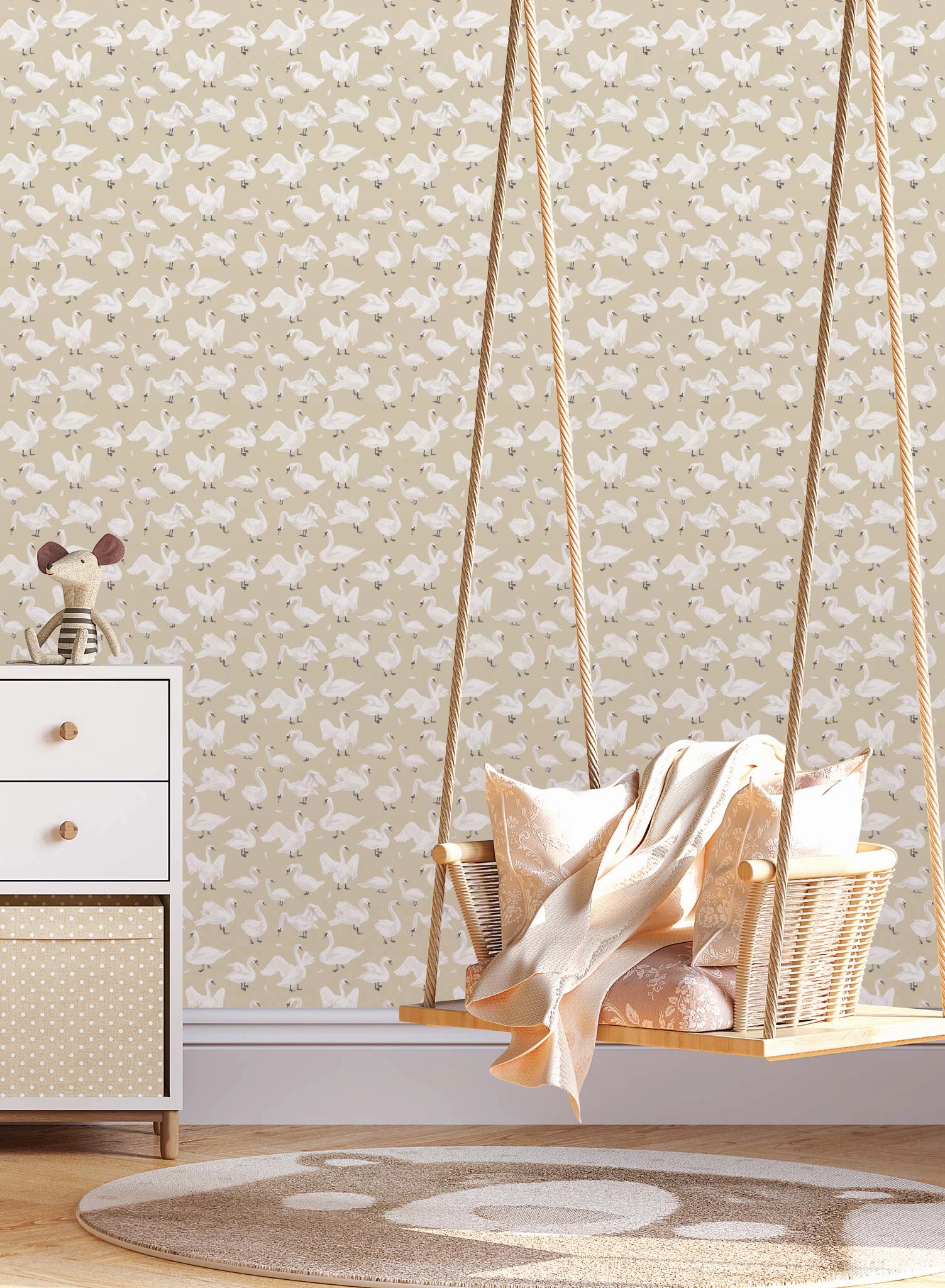Mother Goose, Wallpaper