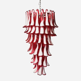 Murano Red Petals Spiral Chandelierrustic chandelier,bedroom chandelier 