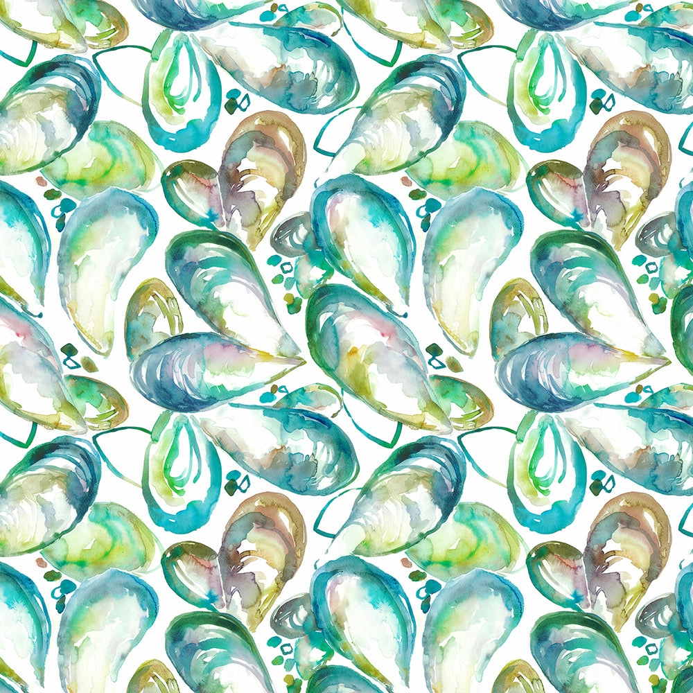 Mussel Shells Printed Cotton Made to Measure Roman Blinds Kelpie
