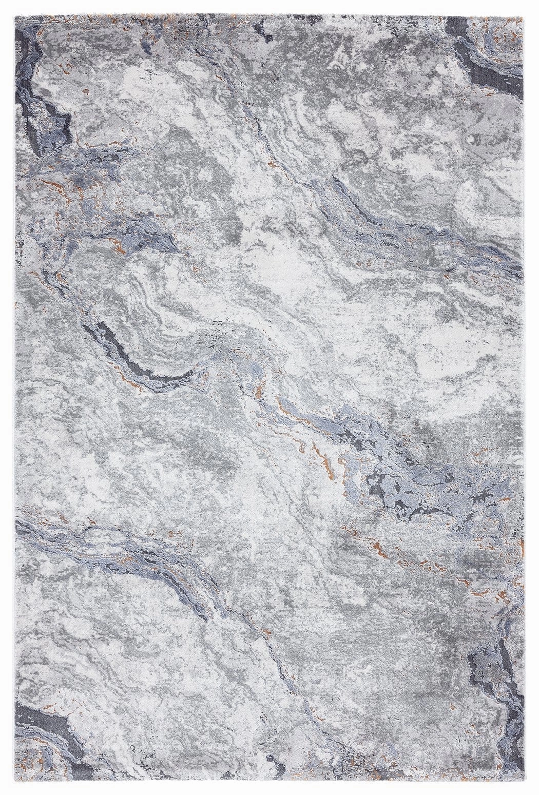 Nami Blue Stone and Bronze Marble Transitional Motif Rug *NO RETURNS UNLESS FAULTYmodern color block patchwork rug