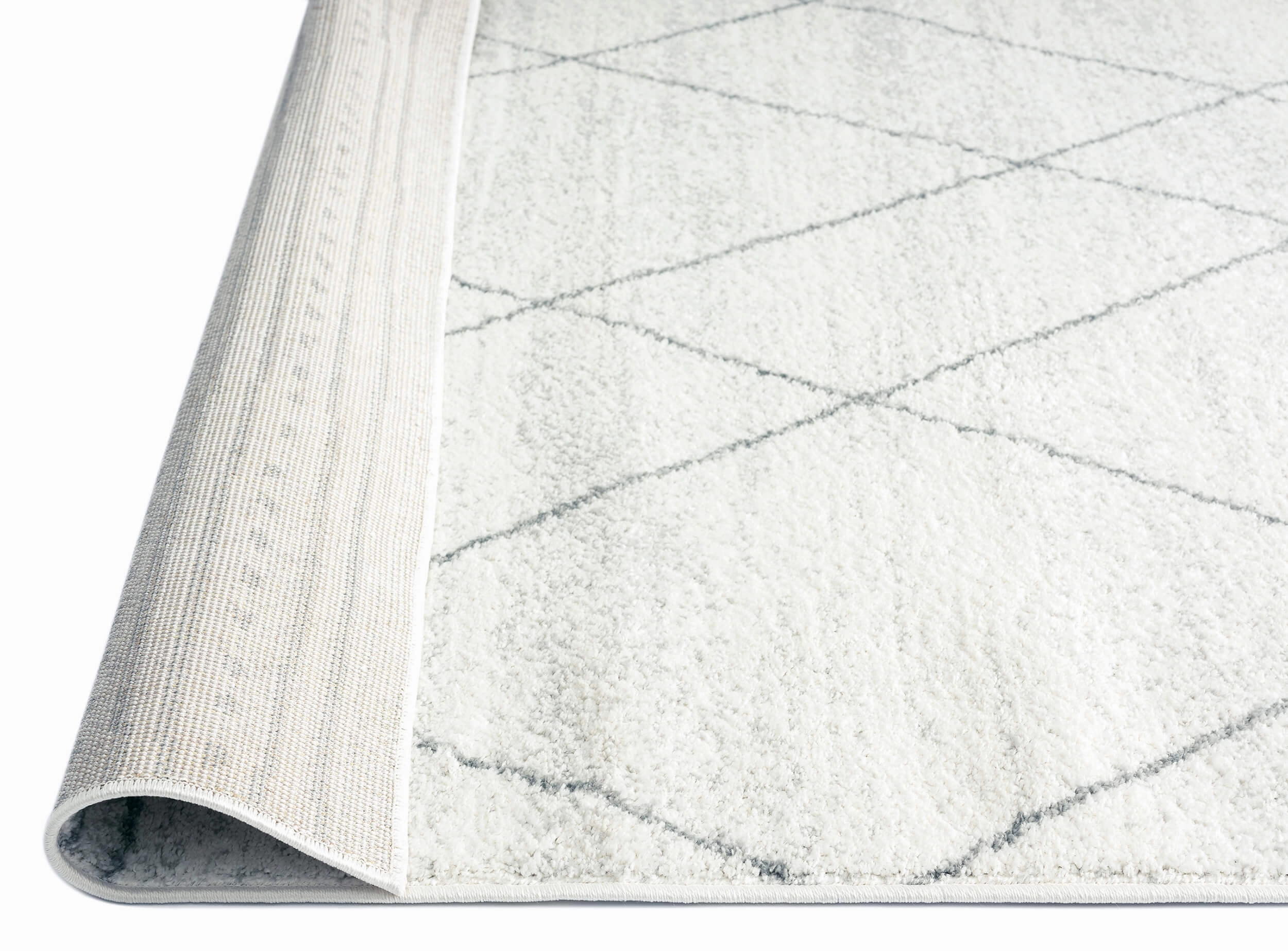 Naroa Grey and Ivory Diamond Tribal Rug