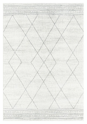 Naroa Grey and Ivory Diamond Tribal Rugmodern color block patchwork rug