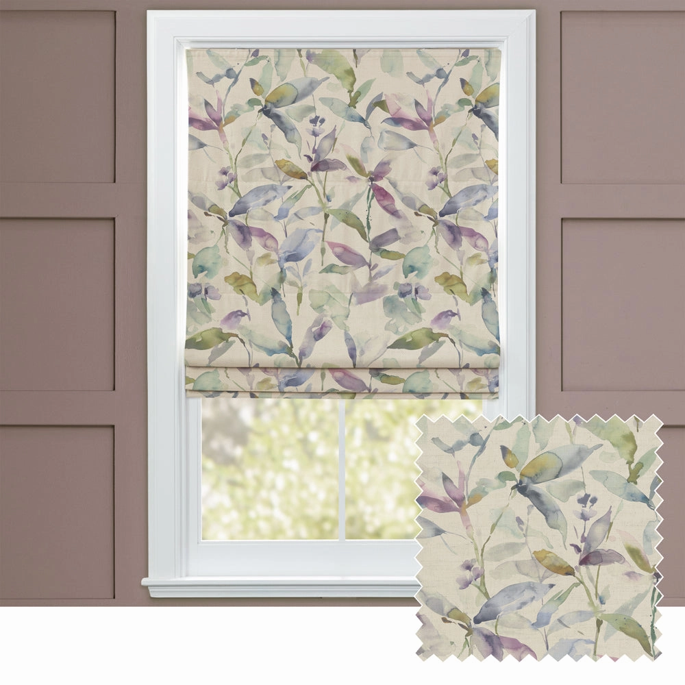 Naura Printed Cotton Made to Measure Roman Blinds Pacific Naturalbedding sets ,throw blankets 