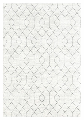Neda Grey and Ivory Diamond Pattern Rugmodern color block patchwork rug