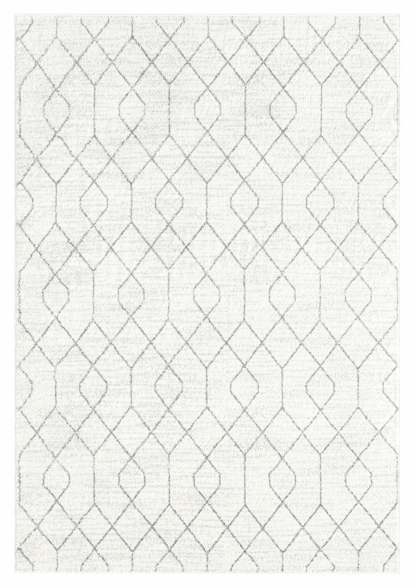 Neda Grey and Ivory Diamond Pattern Rugmodern color block patchwork rug