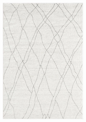 Neera Grey and Ivory Abstract Diamond Rugmodern color block patchwork rug