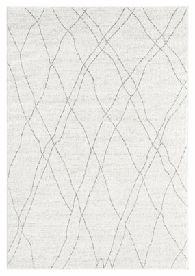 Neera Grey and Ivory Abstract Diamond Rugmodern color block patchwork rug