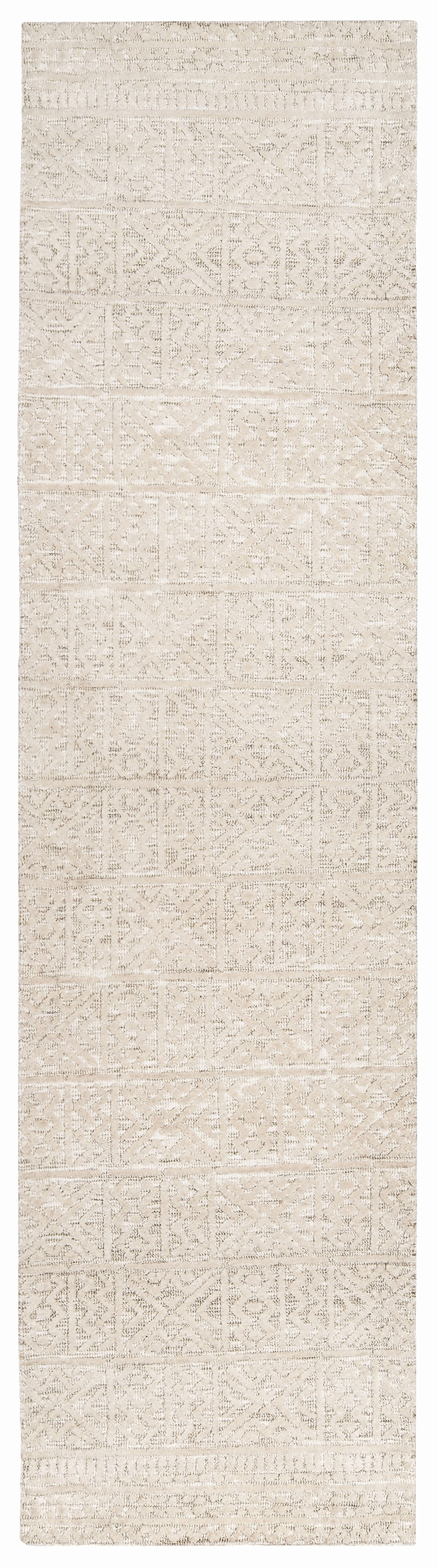 Neewa Beige and Ivory Runner Rug *NO RETURNS UNLESS FAULTYmodern color block patchwork rug