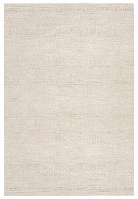 Neewa Beige and Ivory Tribal Transitional Rugmodern color block patchwork rug