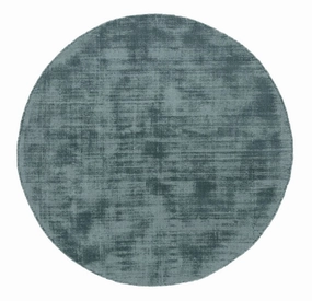 Nico Turquoise Handwoven PET Round Rugmodern color block patchwork rug