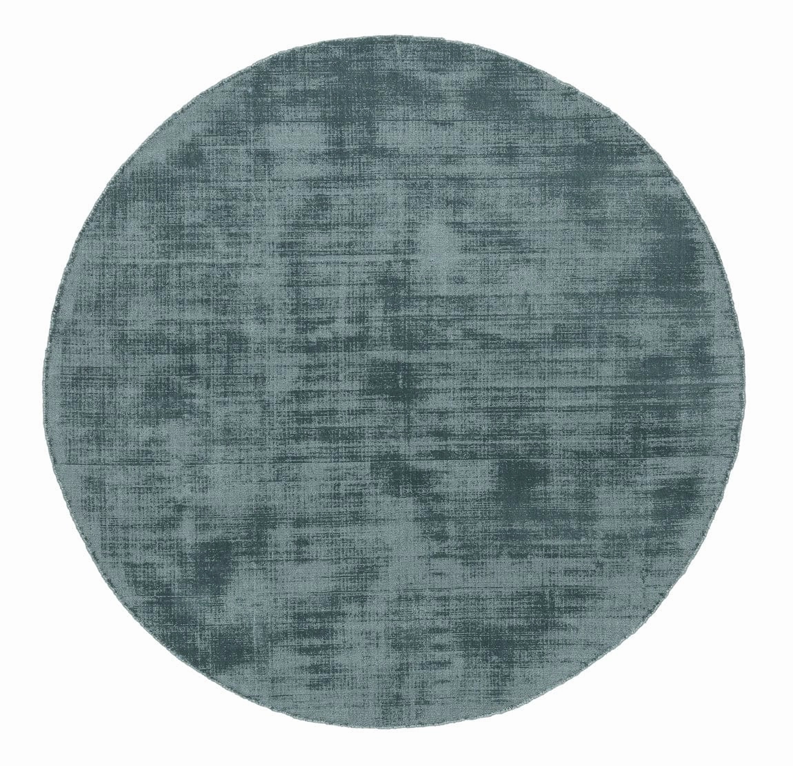 Nico Turquoise Handwoven PET Round Rugmodern color block patchwork rug