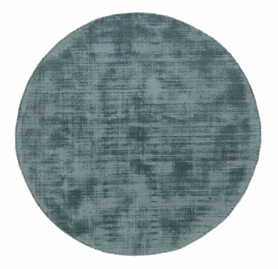Nico Turquoise Handwoven PET Round Rugmodern color block patchwork rug