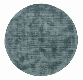 Nico Turquoise Handwoven PET Round Rugmodern color block patchwork rug