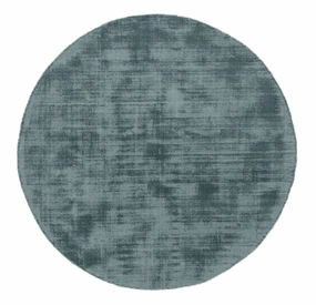 Nico Turquoise Handwoven PET Round Rugmodern color block patchwork rug