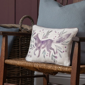 Nishiki Printed Feather Cushion Violetbedding sets ,throw blankets 